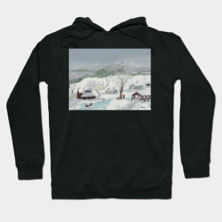 The Burning of Troy by grandma moses Hoodie